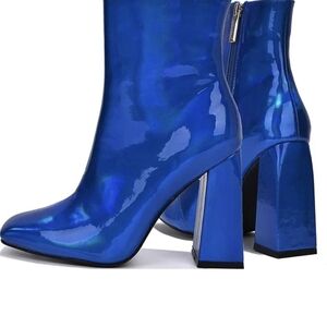 Cape Robbin Shiny Blue Heeled Boots